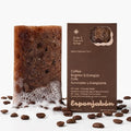 T.Taio Coffee Esponjabon Soap Sponge - Gentle Shower Scrubber - Cleaning Bath Wash Scrub - Dirt & Oil Removal - Massage & Lather Foot, Elbow, & Face Bathroom Accessories Fresh Nacre Scent