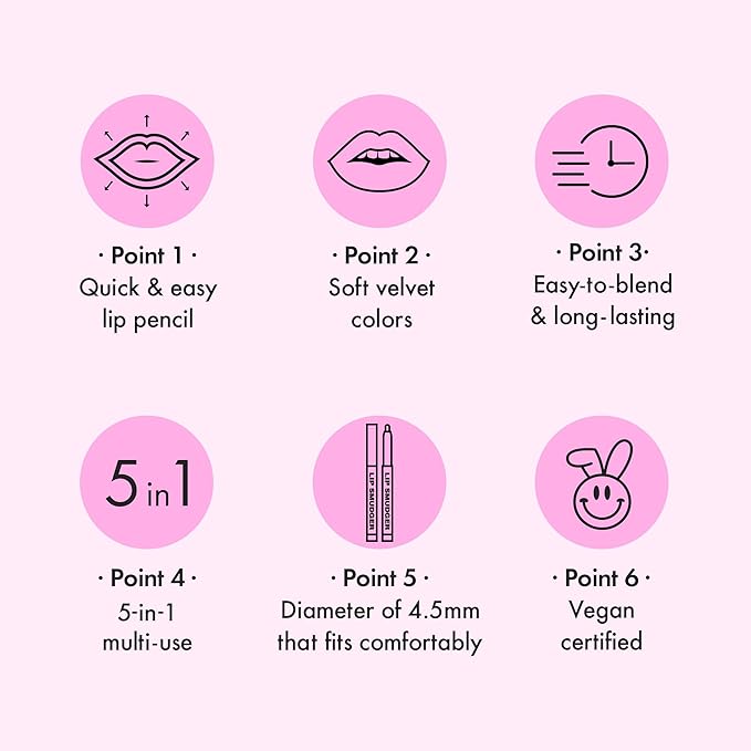 Amuse SEOUL Lip Smudger (01 BOKSOONGA) - Nude Peach, Lip Liner Pencill, Creamy Lip Crayon, Smooth Velvet Texture, Multi-Use Lipliner, Overlip Line Color, Vegan, Korean Beauty