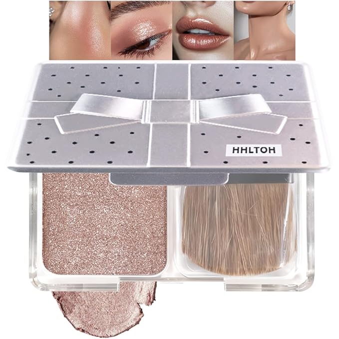 Brown Cream Sparkle Glitter Shimmer Eyeshadow Palette Makeup for Women, Brown Buttery Cream Powder Highlighter Vegan, de sombras de ojos, Built-in Mirror & Brush 04