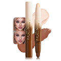 Erinde Dual-Ended Contour Stick, 2-In-1 Nose Contour & Highlighter Pen, Creamy, Buildable and Easy to Apply, Long Lasting Waterproof Cream Bronzer & Highlight Sticks, 21 Fair