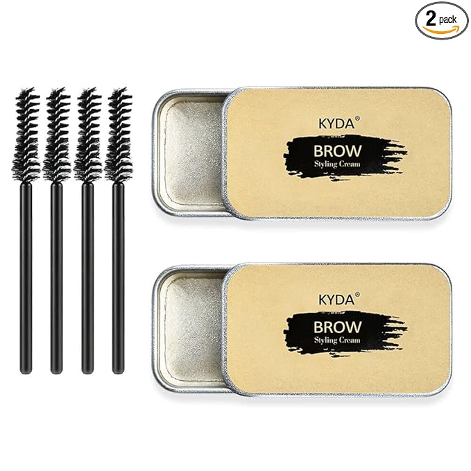 Ownest 2 PCS Soap Brow Eyebrow Soap Kit,Brows Styling Soap,Long Lasting Waterproof Smudge Proof Eyebrow Styling Pomade for Natural Brows, 3D Feathery Brows Makeup Balm