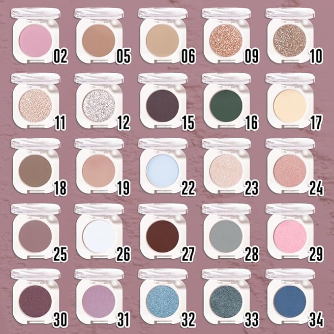 Mauve Taupe Single Matte Eyeshadow Makeup, Neutral Powde Eye Shadow for Women, Brownish Purple Matte Singles Eyeshadow Palette Pigmented Waterproof, sombras para ojos, Girls Christmas Gifts 25#
