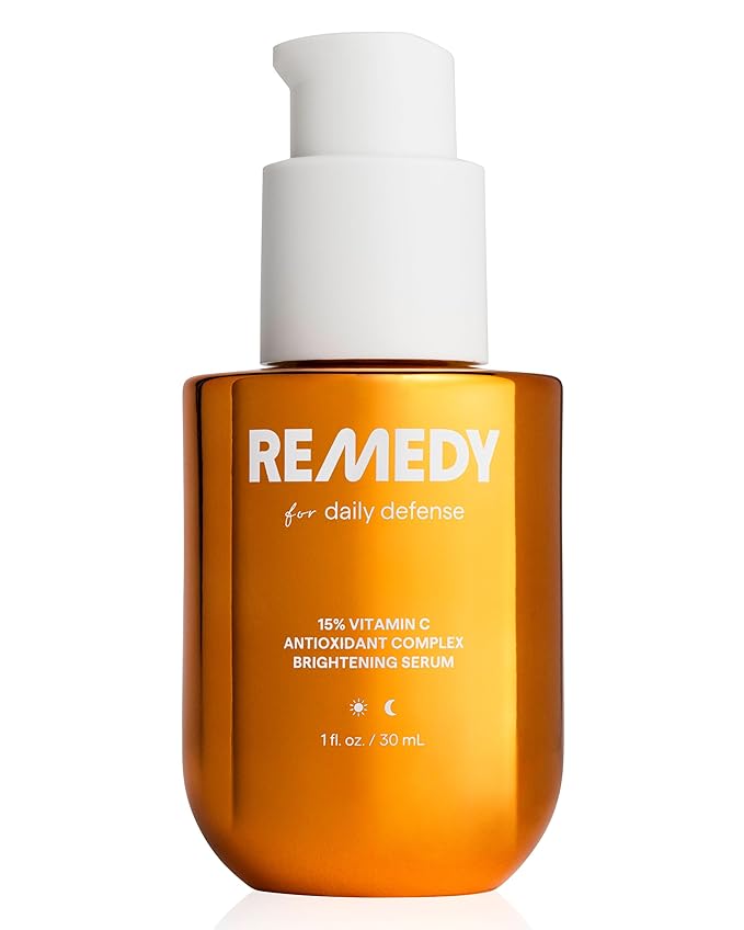 Remedy for Daily Defense | 15% Vitamin C Complex Brightening Serum | Stabilized Vitamin C with Next-Gen Antioxidants, Ferulic Acid, Ectoin | Fragrance Free | By Dermatologist Dr. Shah | 1 Fl Oz