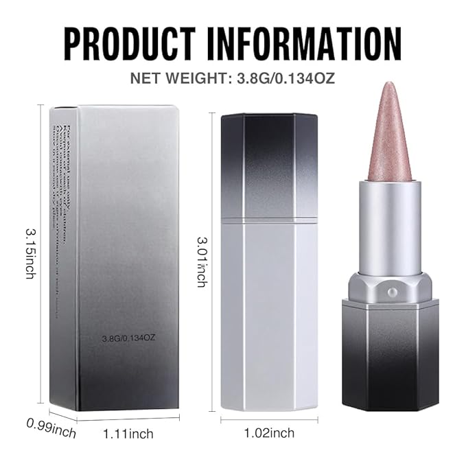 evpct Pink Shimmery Metallic Lip Liner and Lipstick Combo, Cone Tip Lip Crayon for Women Long Lasting Waterproof, Metal Shinny Hydrating Lipstick Makeup, Glitter Lips Liner Pencil for Shimmery Shade