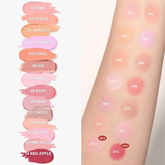 BBIA Ready To Wear Downy Cheek Cream Blush 8 Color - Creamy Blendable & Buildable Blush Dewy Texture & Matte Finish High Pigment Longlasting Lightweight Natural Face Makeup, 0.12oz (02 DOWNY PEACH)