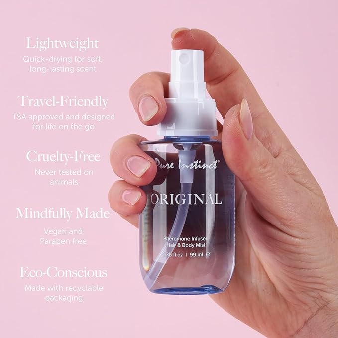 Pure Instinct ORIGINAL - Pheromone Hair & Body Mist - Burst of Fresh Fragrance Spray for Women - Everyday Wear Perfume Mist