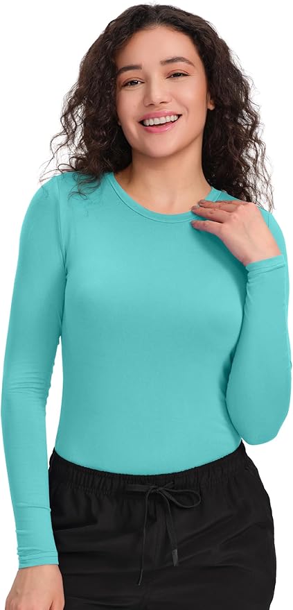 COZYFIT Scrub Undershirts Long Sleeve Women - Underscrub Comfort Tee