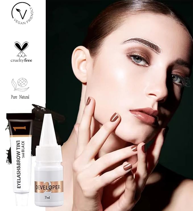 Lash Color Kit, Professional Lash and Brow Set with Natural Ingredients, Stay-True Vibrant Color, Safe & Easy Home DIY (Coffee)