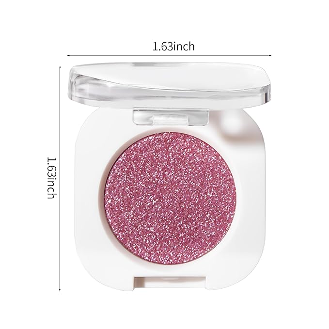Erinde Purple Glitter Shimmer Single Eyeshadow, Metallic Glow Glitter Cream Eye Shadow, Monochrome Eyeshadow Palette Makeup, Waterproof Sombras para Ojos, Vegan & Cruelty-Free, 08