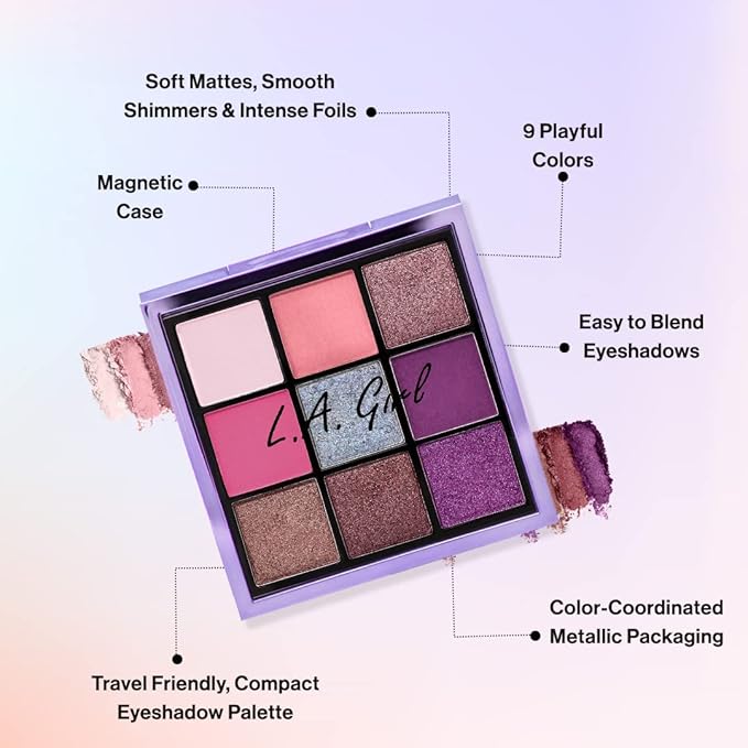 L.A. Girl Keep It Playful Eyeshadow Palette, Playtime GES436 (Pack of 2)