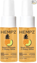 Hempz Tropical Hydrating Body Mist Spray, Sweet Pineapple & Honey Melon, Lightweight Moisturizing Fragrance, Vacation Essential, Travel Size Moisturizer, 1 fl.oz. (Pack of 2)