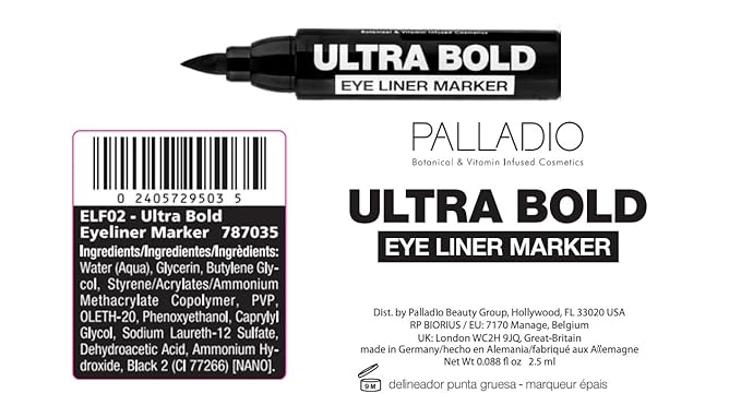 Palladio Ultra Bold Eyeliner Marker Carbon Black