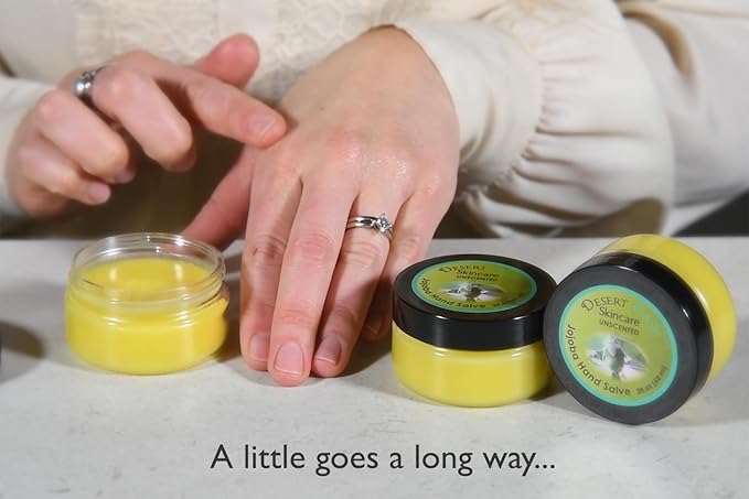 | USDA Organic Unscented Hand Salve – Over 50% Jojoba Oil with Beeswax & Avocado Oil – Fragrance-Free, Gentle Balm for Sensitive Skin, Dry Hands & Cuticles – 2 oz (60 g)