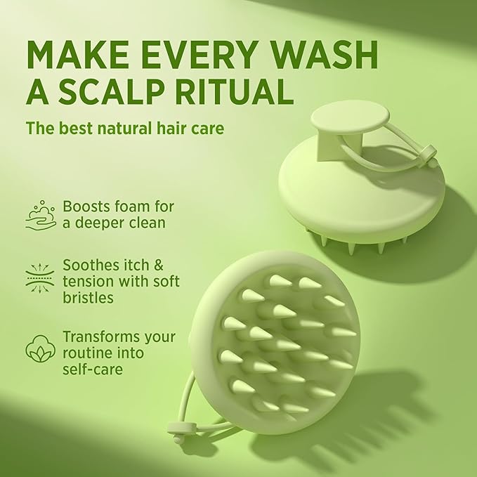 Roycederm Seborrheic Dermatitis & Psoriasis Shampoo with Scalp Massager Brush – Scalp Cleansing & Comfort Care Set for Dry, Itchy, Flaky Scalp, Dandruff & Buildup Support