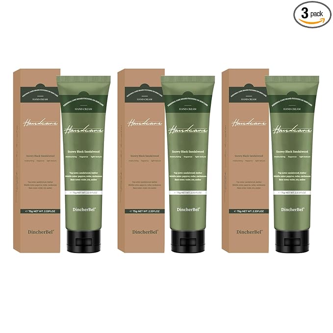 DincherBel Niacinamide 5% Hand Cream with Vitamin C - Deeply Hydrating Moisturizer for Dry Skin, Luxury Perfume Scented Non-Greasy Cream with Shea Butter Oil - 7.92 fl oz
