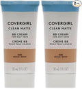 COVERGIRL - Clean Matte BB Cream, Oil-Free, Long-Lasting, Sensitive Skin, Lightweight, 100% Cruelty-Free (Pack of 2)