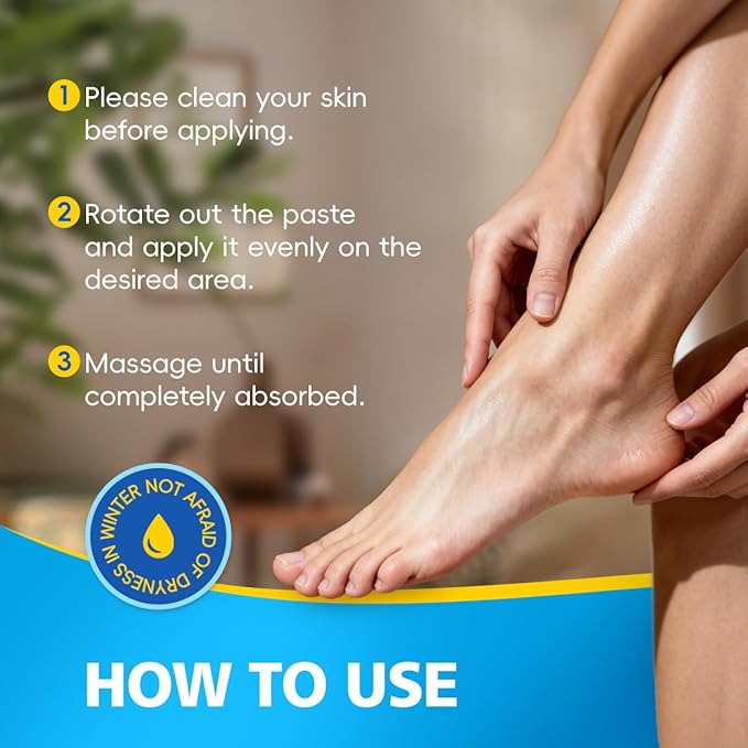 Foot Cream Stick for Dry Cracked Heels and Feet, Intensive Moisturizing Heel Balm, Softening Foot Care Stick for Rough Skin, Callus & Dryness, Original Hydration, 2-Pack