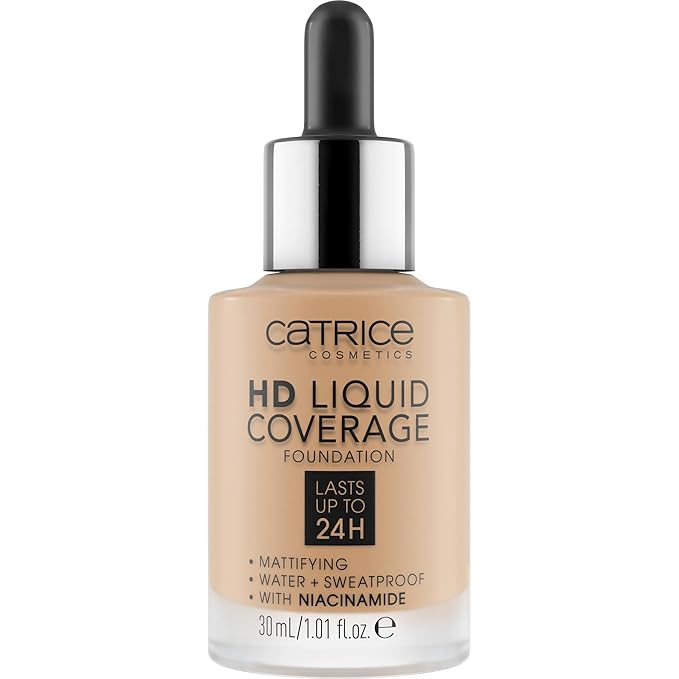 Catrice | HD Liquid Coverage Foundation | Flawless, High Coverage | Vegan & Cruelty Free (032 | Nude Beige)