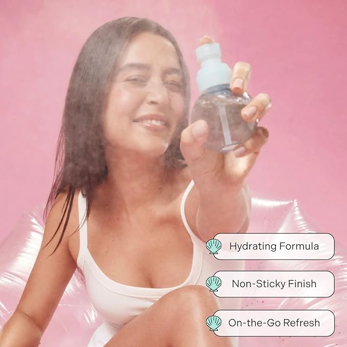 Mane Fruity Fresh Hair and Body Mist - Refreshing Green Apple, Melon, Rose & Musk Body Spray & Hair Perfume - Hydrating & Non-Sticky Formula - Layerable Travel Size Fragrance Mist - Sea Sweet (3.4 oz)