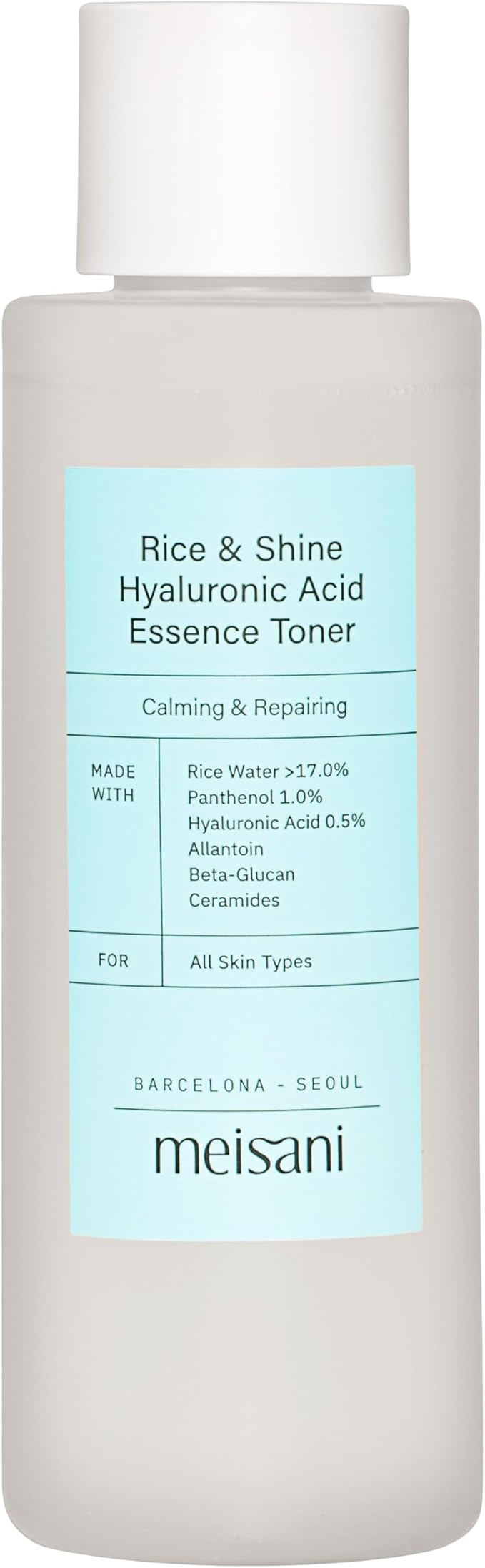 Rice & Shine Hyaluronic Acid Essence Toner - Hydrating Brightening Facial Toner with Ceramides and Panthenol| Korean Vegan Skincare | 5.07 fl.oz.