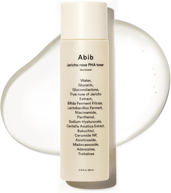 Abib Jericho Rose PHA Toner 6.76 fl oz / 200 ml, Rose of Jericho Extract for Skin Elasticity and Texture