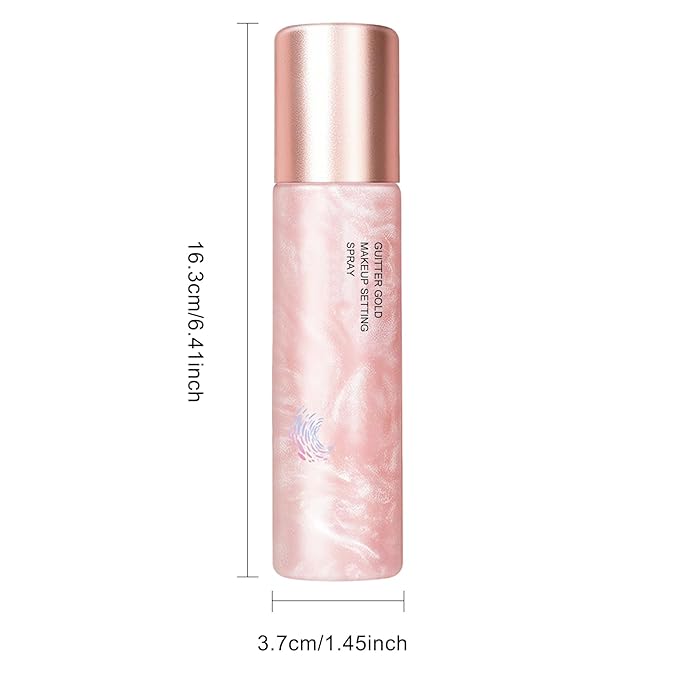 IONSGAKO Glow Makeup Setting Spray, Shimmer Dewy Hydrating Setting Spray for Makeup Glowing Long-Lasting Radiant Finish, Lightweight Formula, All-Day Wear, 4 Fl Oz
