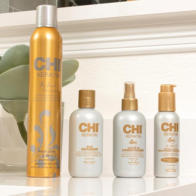 CHI Keratin Silk Infusion,Hydrating Hair Serum For Restoring Softness & Shine,Helps Dry,Damaged Hair,Sulfate-free,6 Oz,(Pack of 2)