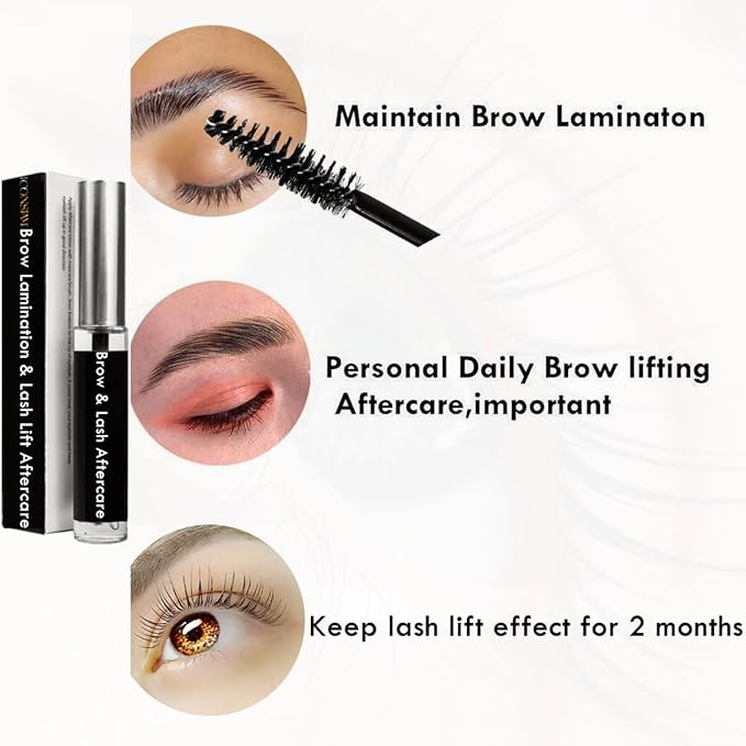 Brow Lamination Aftercare, Eyebrow Perm Conditioner, Lash Lift Nutrition, 7ml Keratin Oil for Over Perming Lashes Brows, Fix Them Neat Upwards, Saving Mess Hairs At once| 100-Day Supply