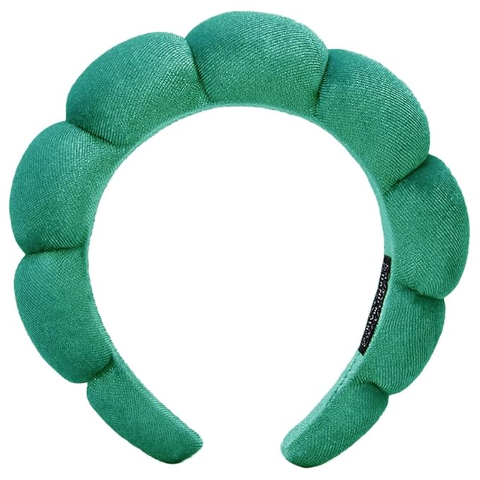 AOENJIE Spa Headbands for Washing Face or Makeup, Sponge Bubble Skincare Headbands, Puffy Terry Cloth Hairband for Women, Skin Care Makeup Headwear Hair Accessories for Girls