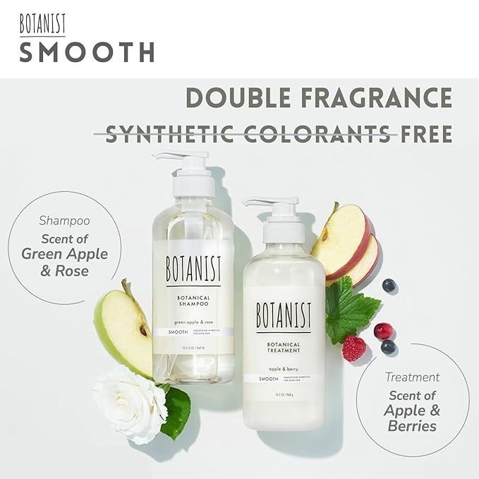 BOTANIST Moisturizing Shampoo and Conditioner Set for Frizzy Hair, Keratin Anti Frizz Shampoo & Conditioner, Sulfate Free & Argan Oil Shampoo and Conditioner for Women& Men from Japan 31.7Fl Oz SMOOTH