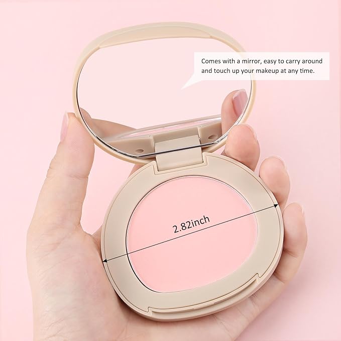 Boobeen Loose Powder Blush Air Cushion Blush, Natural Blusher for Cheeks, Highly Pigmented Blush Makeup Easy to Blend Makeup Blushin, All Day Wear (A-001, 0.35 Ounce (Pack of 1))