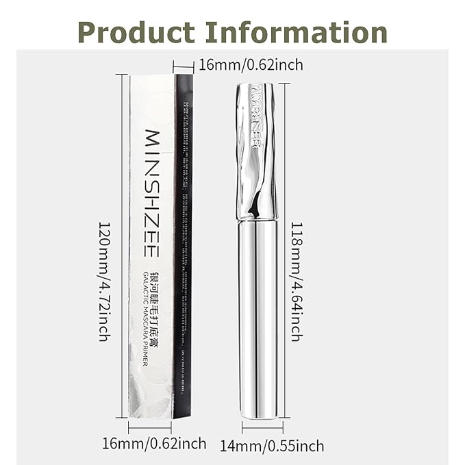 2Pcs Iron Wand Mascara, Telescopic Metal Tubing Mascara Natural Length Volume Slim Steel Tube Eyelash Primer Ultra Fine Lengthening & Curling Smudge-Proof Mascara (Black)
