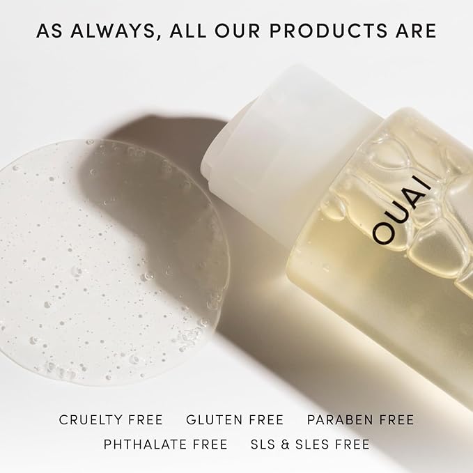 OUAI Fine Hair Shampoo - Salon Size Biotin Thickening Shampoo for Fine, Thin Hair - Volumizing and Strengthening with Keratin and Chia Seed Oil - Lightweight, Color-Safe, Sulfate Free, 32 Oz