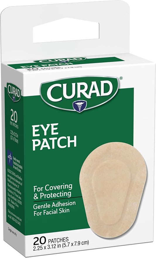 Curad Eye Patch, Non-Woven (Paper), 2 1/4 Inches X 3 1/8, Inches, 20 Count (Pack of 3)