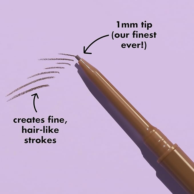 e.l.f. Micro-Fine Brow Pencil, Waterproof Brow Color & Spoolie For Shaping Brows & Creating A Feathered Natural-Looking Finish, Vegan & Cruelty-Free, Black