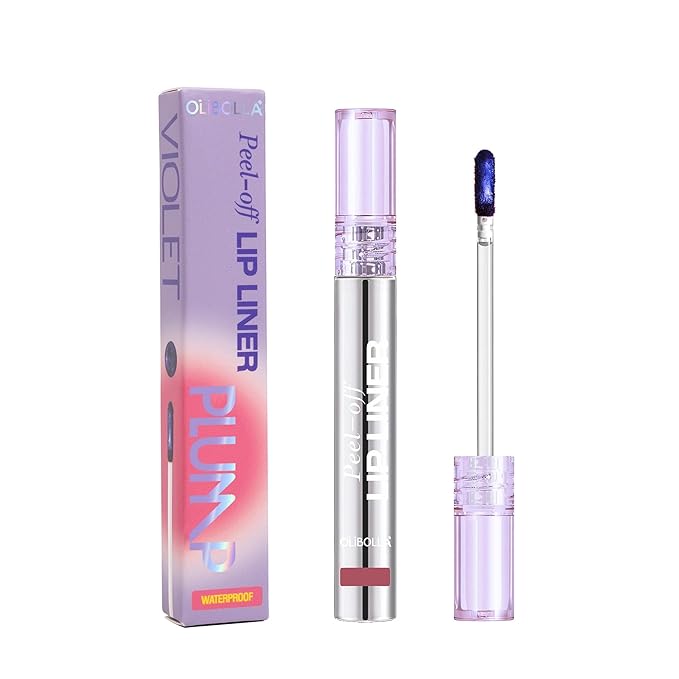 BANGFENG 4Pcs Peel Off Lip Liner Stain Set - 24H Color Hold Long-Lasting, Smudge-Proof, Waterproof Nude Matte Lip Tint, Non-Fading Peel Off Lip Color, Effortless Precision & Full Coverage