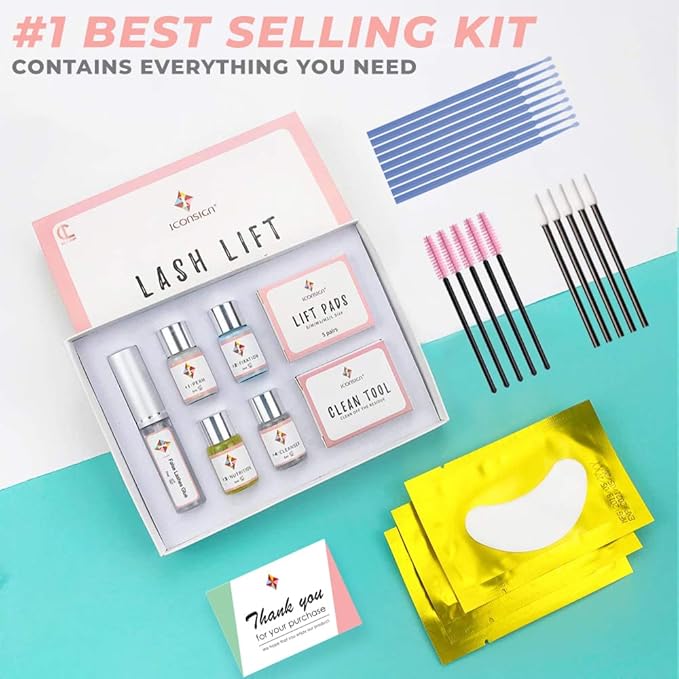 Lash Lift Kit for Eyelash Perm | Professional Instant Perming, Lifting & Curling for Eyelashes | Semi-Permanent Salon & DIY Home Use | Upgraded Glue | Includes Eye Shields, Pads, and Accessories