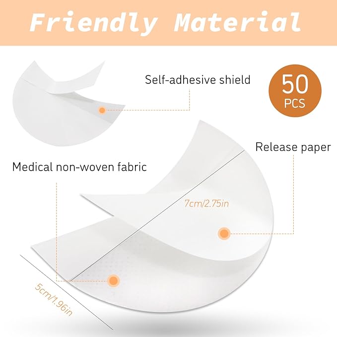 TORMEN 50pcs Eyeshadow Shields Stencils Pads Lint Free Under Eye Patches Prevent Fallout and Residue For Makeup Eyelash Extensions Eyeliner Lip Tinting Makeup