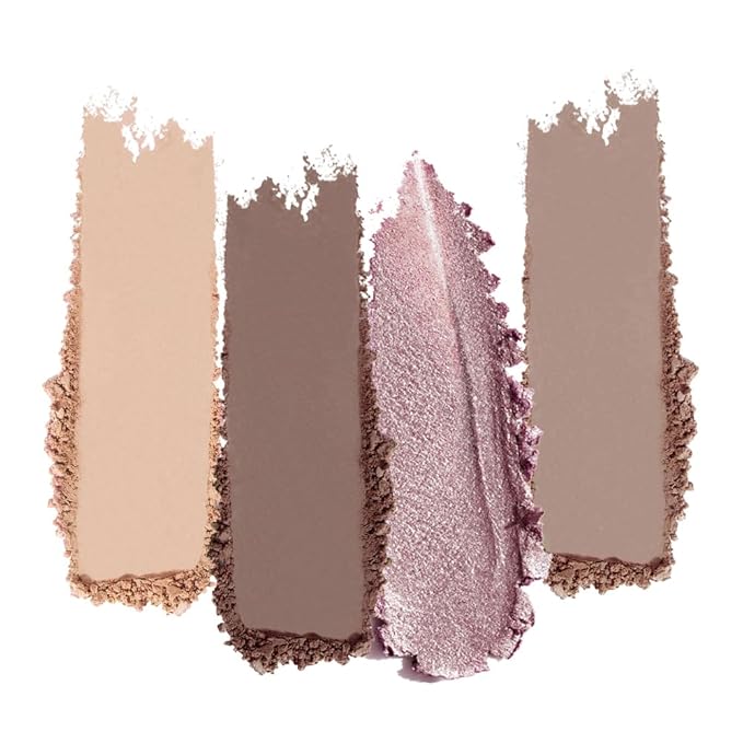 Cool Neutral Eyeshadow Palette with Mirror – Matte & Glitter High Pigment Blendable Long-Lasting Mini Everyday Eye, Mauve Smokey & Purple Contour Makeup Palette, Perfect for Blue, Green & Brown Eyes
