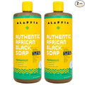 Alaffia African Black Soap Liquid, Peppermint (32 Oz) + Eucalyptus Tea Tree (2 Oz) – All-in-One Moisturizing Cleanser for Face, Hands, Body & Hair