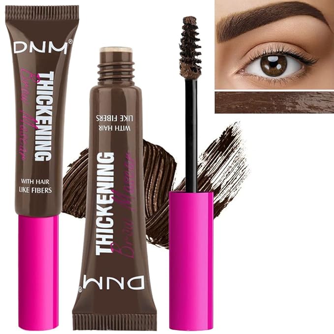 Kaely 2Pcs Thickening Brow Mascara, Tinted Eyebrow Gel Waterproof, Eyebrow Color Makeup, Vegan, Cruelty Free, maquillaje gel para cejas a prueba de agua, 07 Espresso