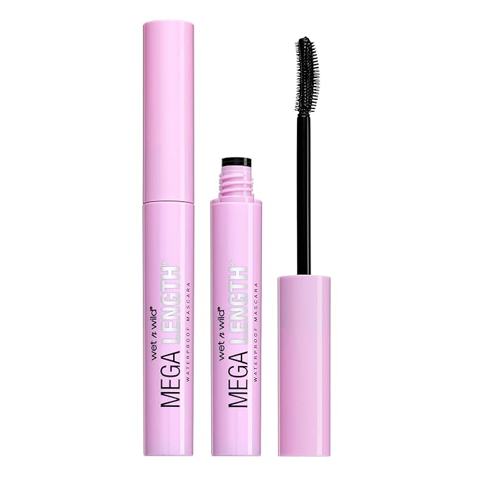 wet n wild Waterproof Mascara Mega Length Waterproof Mascara, Very Black, 0.21 Ounce (Pack of 2)