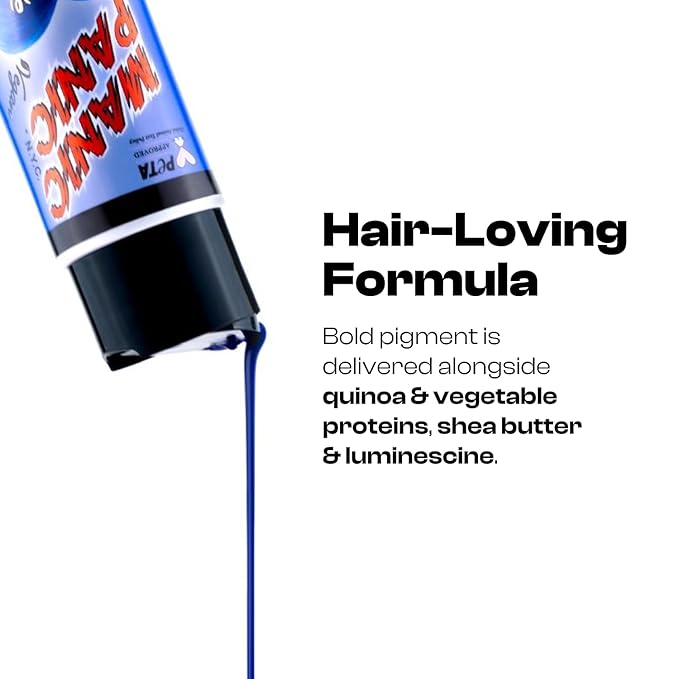 MANIC PANIC Medium Deep Violet Color Depositing Conditioner - Love Color Hair Conditioner Keeps Hair Vibrant, Nourished & Refreshed - Formulated with Shea Butter & Quinoa - Purple Rose (8oz)