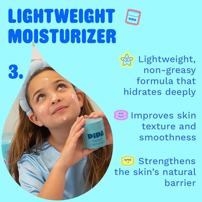 Pipa Skincare Clean Start Kids Skincare Set for Girls & Tweens 8-12 | 3-Step Alcohol-Free Routine | Foam Cleanser + Moisturizer + Facial Mist | Birthday Gift Bundle
