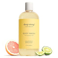 Deep Steep Grapefruit Bergamot Body Wash, Hydrating Shower Gel with Hyaluronic Acid & Shea Butter for Sensitive Skin, Bodywash for Women & Men, 17 Fl Oz, 1-Pack