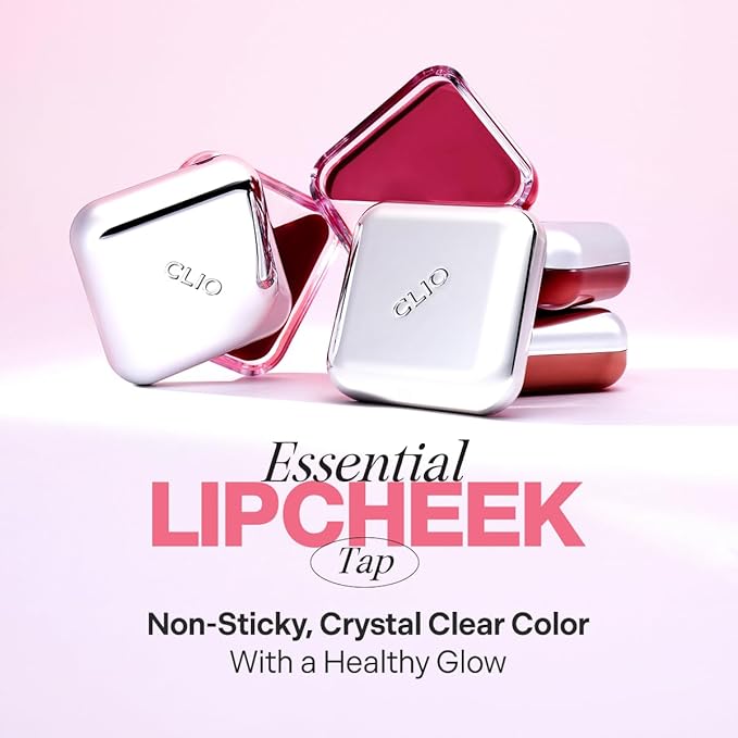 CLIO Essential Lip & Cheek Tap, Pocket Blush, Creamy & Blendable Color For Lips and Cheeks, Contour & Highlight Face, Buildable Dewy & Natural Glow Finish, Non-Greasy, Travel-Sized (04 FROM BERRY)