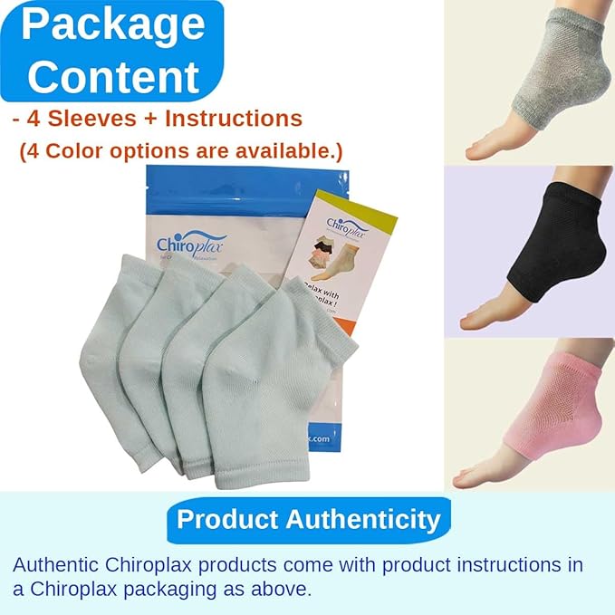Chiroplax Vented Moisturizing Heel Socks Gel Lining Spa Sleeve Toeless Socks to Heal Protect Treat Dry Cracked Heels, 2 Pairs (Pink)