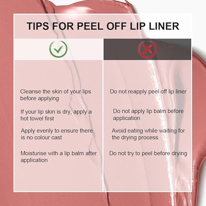 3 Colors Peel Off Lip Liner Stain with Tweezer Kit, Long Lasting Waterproof Lip Tint Stains Makeup Set with Matte Finish for Women, Natural Look, Easy to Use, for All Skin Types (#2,3,4)