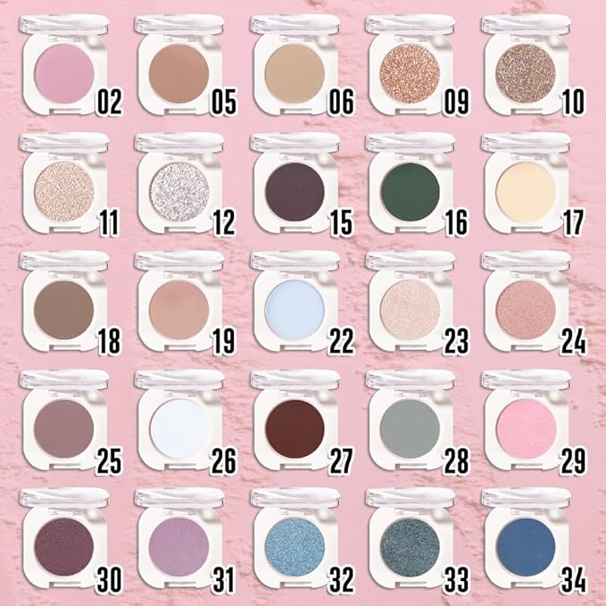Nude Beige Tan Single Eyeshadow Makeup, Neutral Powde Eye Shadow for Women, Dusty Pink Matte Singles Eyeshadow Palette Pigmented Waterproof, Vegan & Cruelty-Free, Sombras para Ojos
