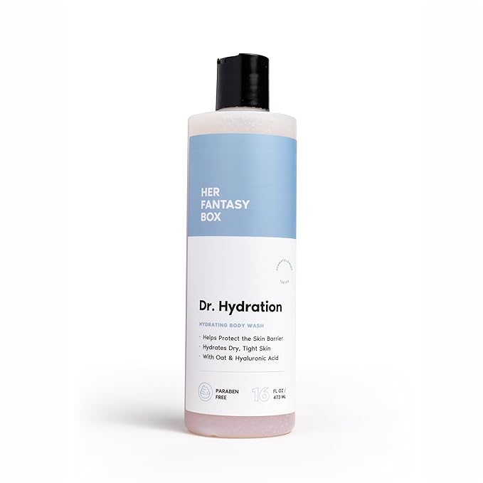Her Fantasy Box | Dr. Hydration Moisturizing Body Wash – Ultra-Hydrating Cleanser with Hyaluronic Acid & Aloe, Gentle Daily Wash for Soft, Smooth-Feeling Skin, Vegan & pH Balanced (16 oz)